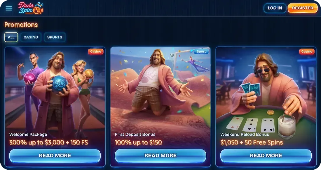 Dudespin Bonus